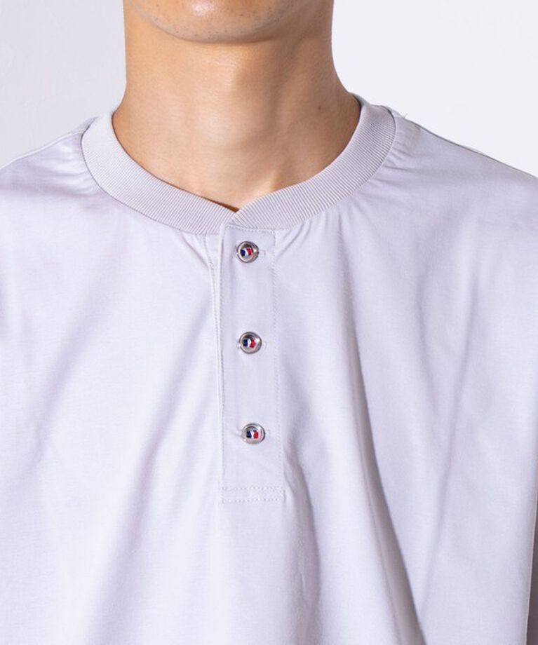 GLOSTER「【GLOSTER/グロスター】パラシュートボタン ヘンリーネック 天竺 長袖Tシャツ ロンT」|Tシャツ・カットソー|