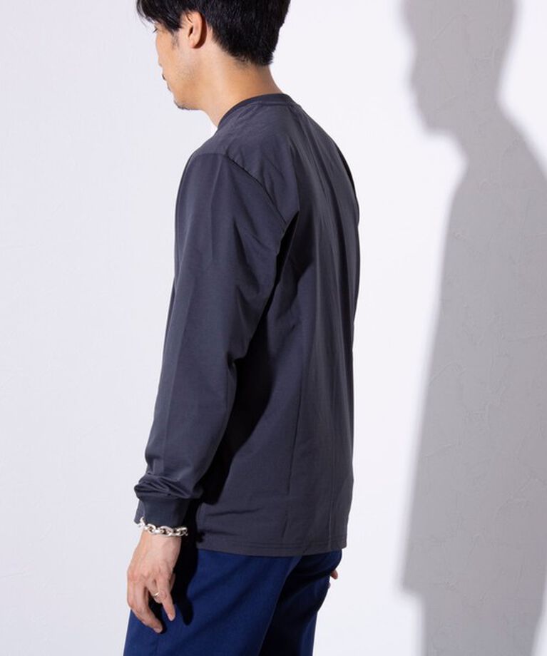 GLOSTER「【GLOSTER/グロスター】パラシュートボタン ヘンリーネック 天竺 長袖Tシャツ ロンT」|Tシャツ・カットソー|