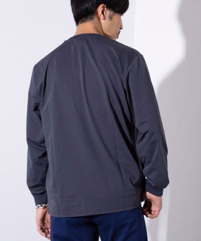 GLOSTER「【GLOSTER/グロスター】パラシュートボタン ヘンリーネック 天竺 長袖Tシャツ ロンT」|Tシャツ・カットソー|