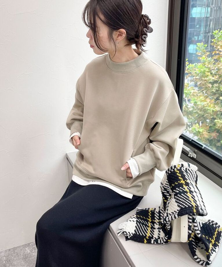 fredy emue「ダンボールニットモックネックプルオーバー」|Tシャツ・カットソー|
