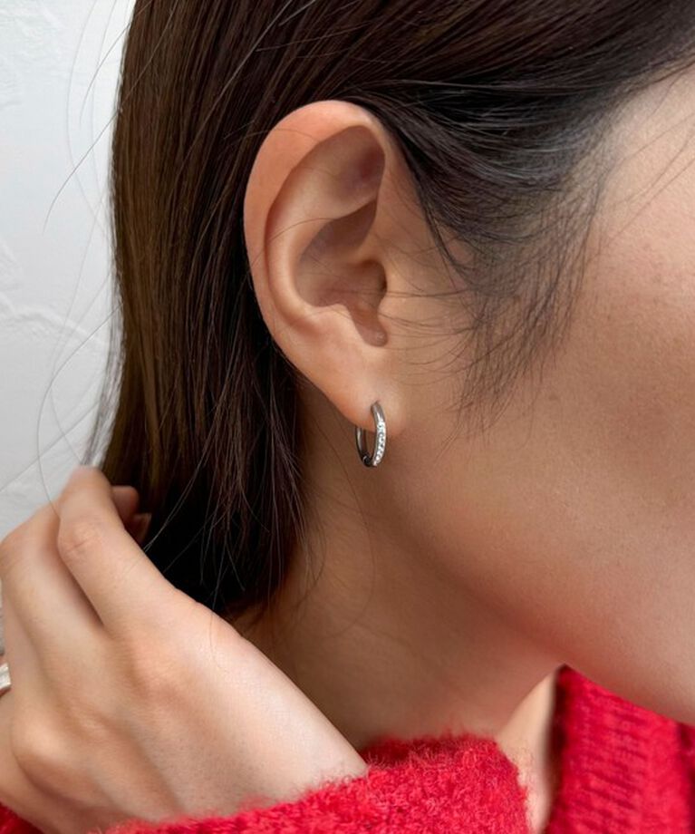 fredy emue「ステンレスビジューリングピアス」|ピアス|