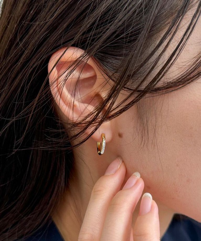 fredy emue「ステンレスビジューリングピアス」|ピアス|