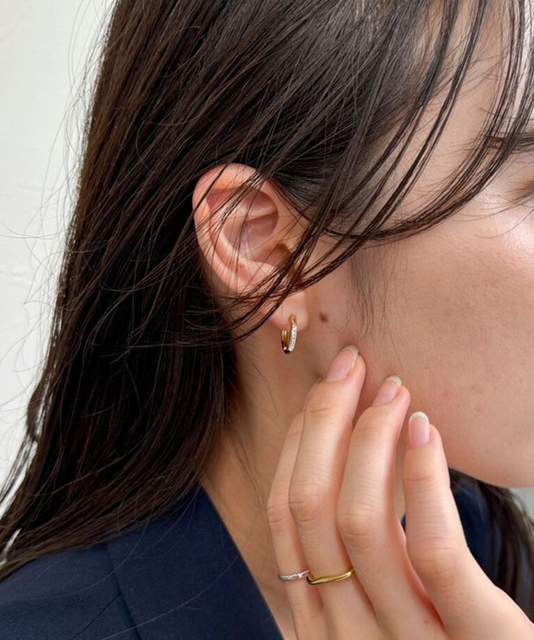 fredy emue「ステンレスビジューリングピアス」|ピアス|