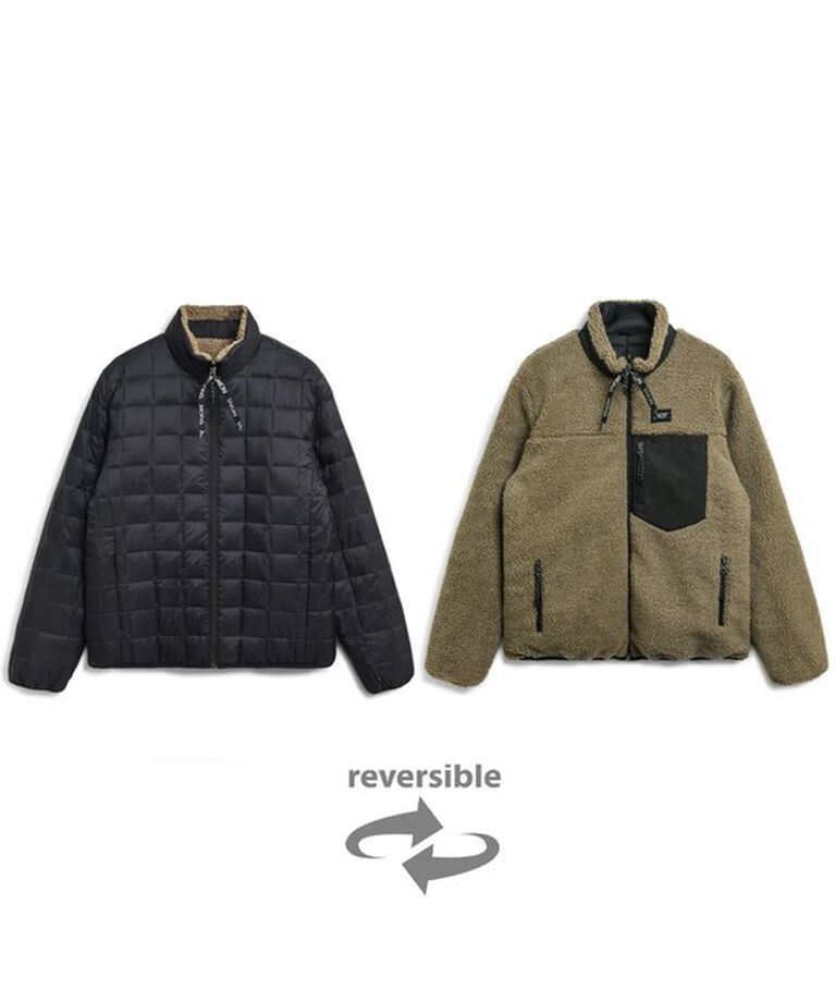 GLOSTER「【TAION/タイオン】DOWN×BOA リバーシブル ボア ダウン ジャケット UNISEX」|ダウン|ベージュ