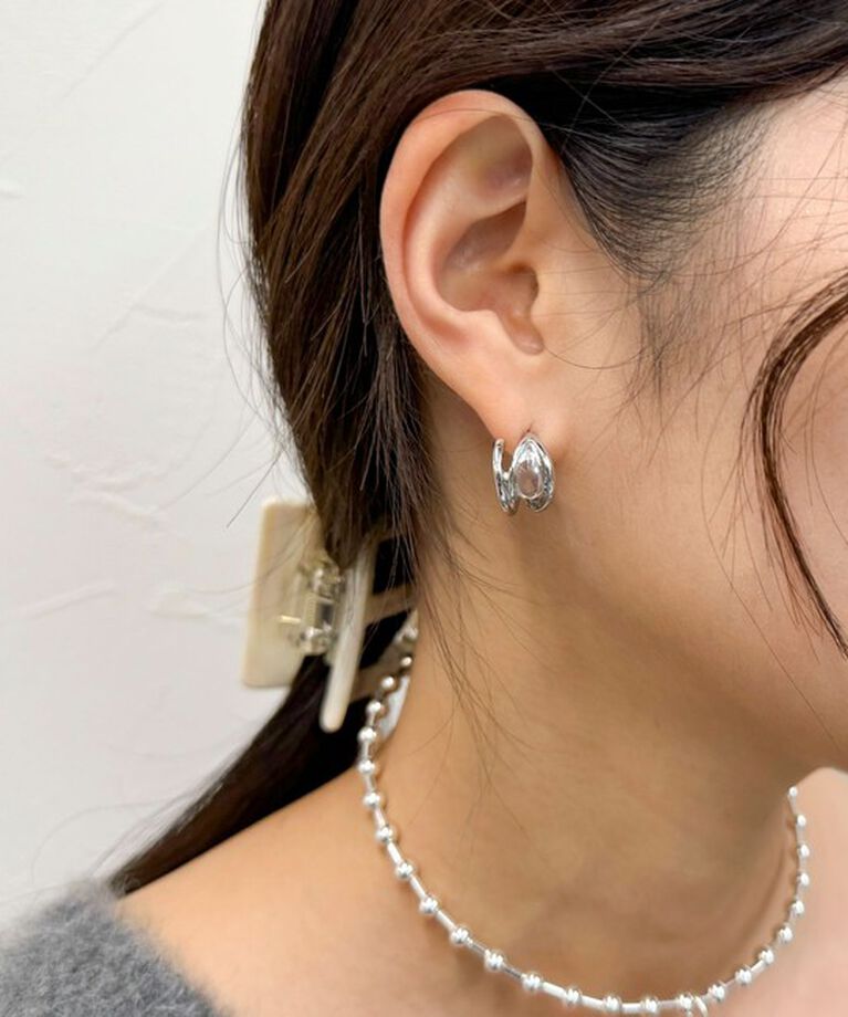 fredy emue「しずくストーンCカールピアス」|ピアス|シルバー