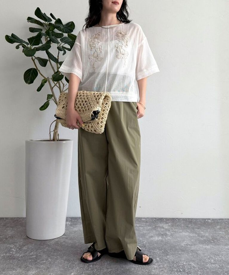 fredy emue「MADE INDIA コットンネットザリ刺繍プルオーバー」|シャツ・ブラウス|