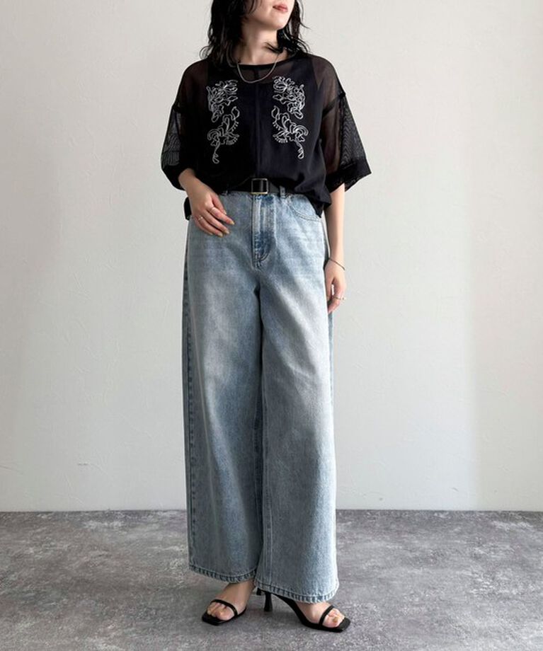 fredy emue「MADE INDIA コットンネットザリ刺繍プルオーバー」|シャツ・ブラウス|