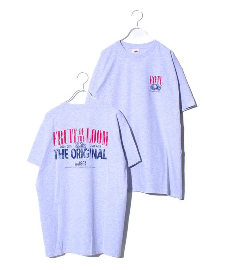 GLOSTER「【FRUIT OF THE LOOM/フルーツオブザルーム】プリントTシャツ バックプリント」|Tシャツ・カットソー|アッシュグレー