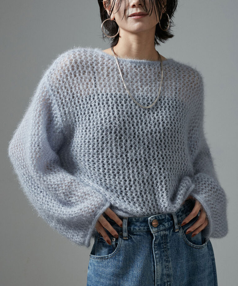 SALON adam et rope'「【WEB限定】フラッフィシアーニットプルオーバー」|ニット・セーター|