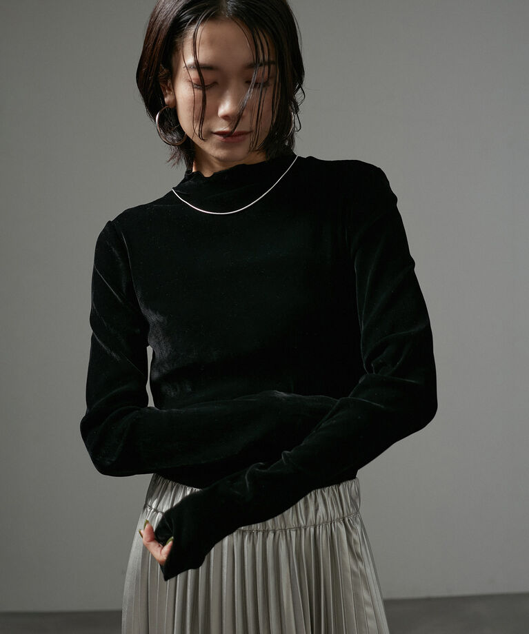 SALON adam et rope'「【WEB限定】リュクスベロアハイネックプルオーバー」|Tシャツ・カットソー|