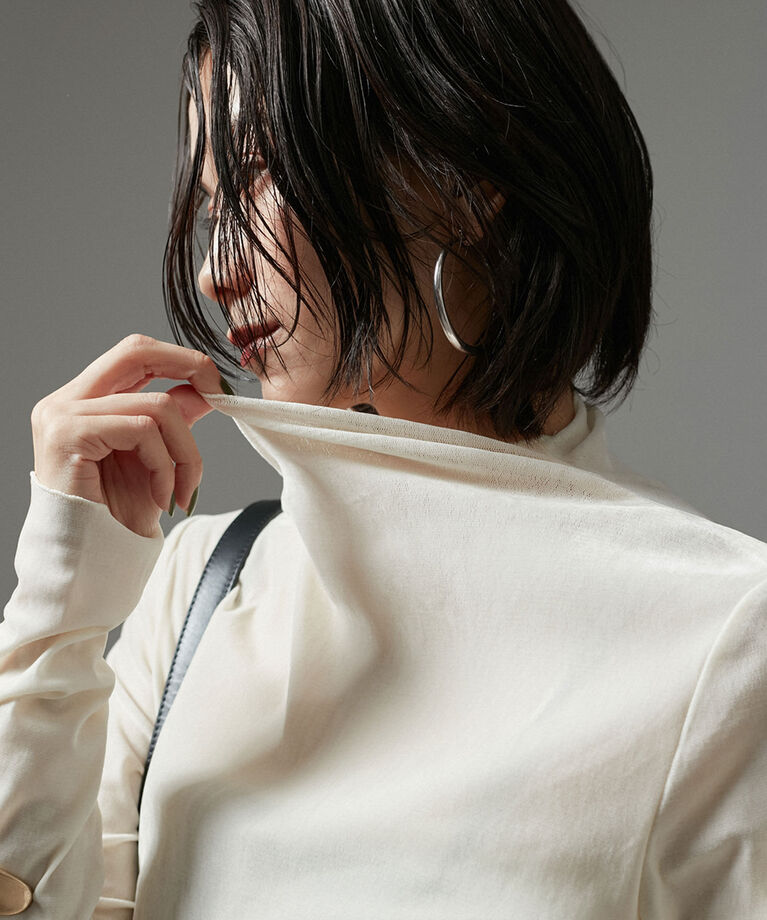 SALON adam et rope'「【WEB限定】リュクスベロアハイネックプルオーバー」|Tシャツ・カットソー|オフホワイト(15)