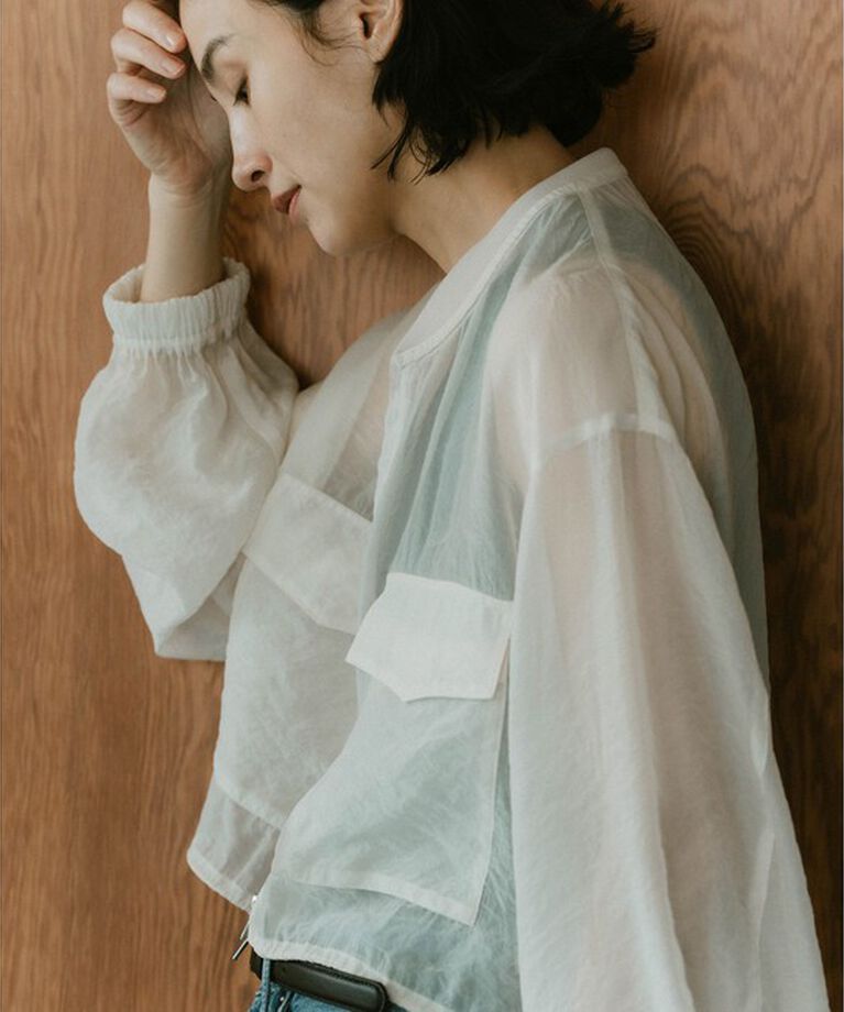 SALON adam et rope'「[25SS]シアークロップドブルゾン 3 / シアーカーディガン」|ブルゾン・スタジャン|