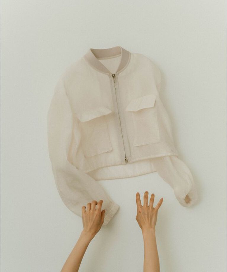 SALON adam et rope'「[25SS]シアークロップドブルゾン 3 / シアーカーディガン」|ブルゾン・スタジャン|