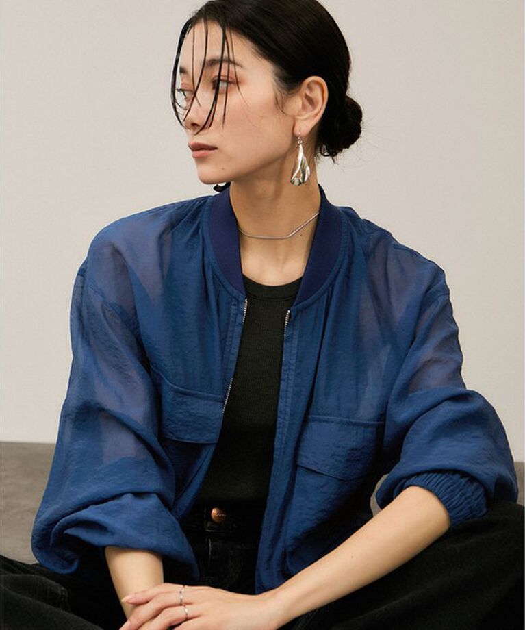 SALON adam et rope'「[25SS]シアークロップドブルゾン 3 / シアーカーディガン」|ブルゾン・スタジャン|