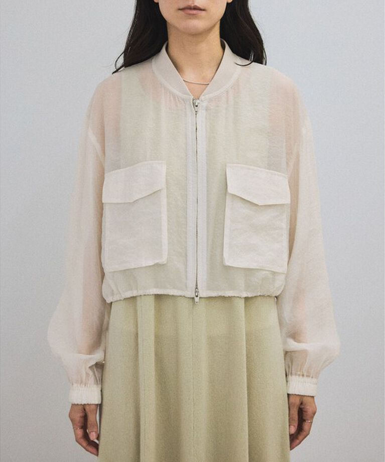 SALON adam et rope'「[25SS]シアークロップドブルゾン 3 / シアーカーディガン」|ブルゾン・スタジャン|