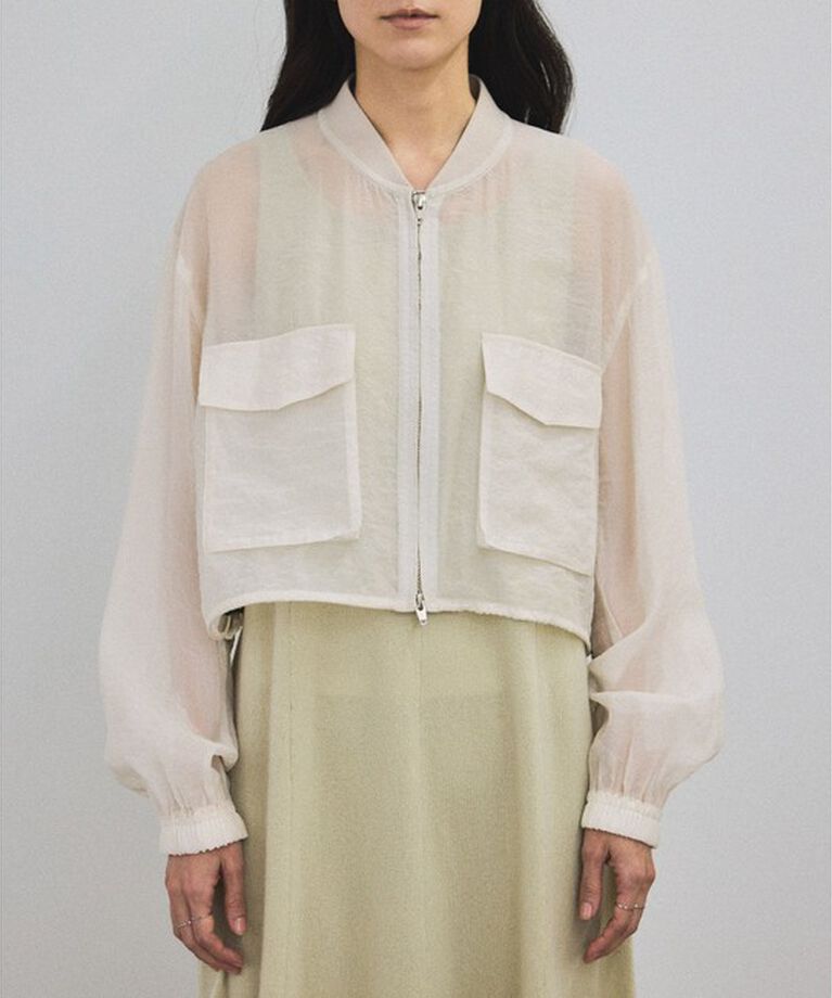 SALON adam et rope'「[25SS]シアークロップドブルゾン 3 / シアーカーディガン」|ブルゾン・スタジャン|