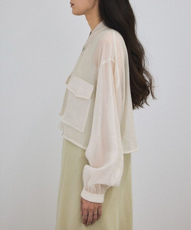SALON adam et rope'「[25SS]シアークロップドブルゾン 3 / シアーカーディガン」|ブルゾン・スタジャン|
