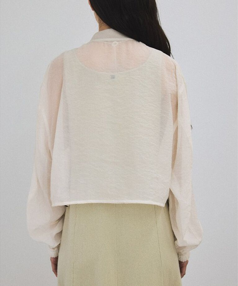 SALON adam et rope'「[25SS]シアークロップドブルゾン 3 / シアーカーディガン」|ブルゾン・スタジャン|