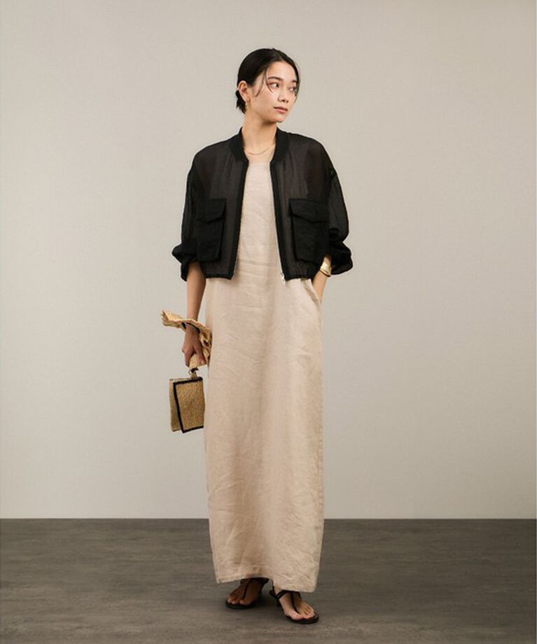 SALON adam et rope'「[25SS]シアークロップドブルゾン 3 / シアーカーディガン」|ブルゾン・スタジャン|
