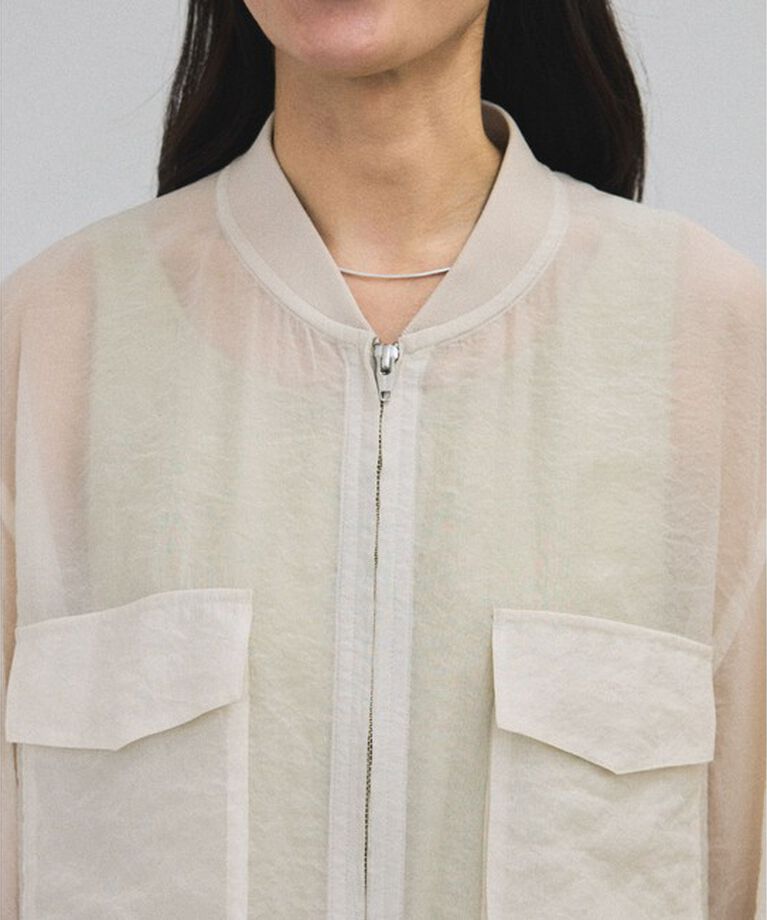 SALON adam et rope'「[25SS]シアークロップドブルゾン 3 / シアーカーディガン」|ブルゾン・スタジャン|