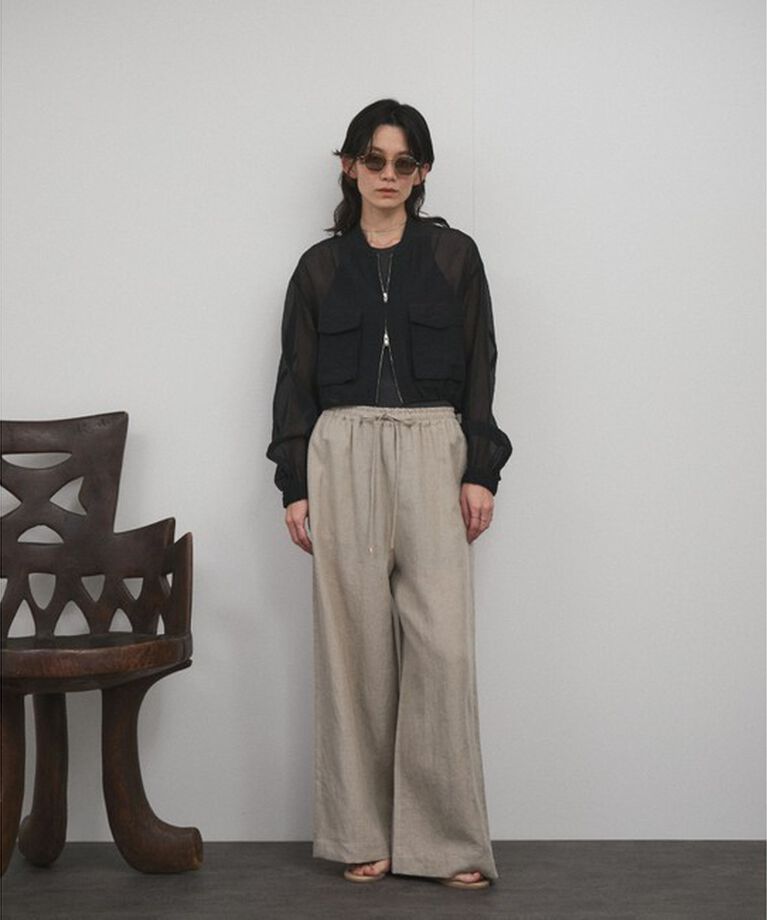 SALON adam et rope'「[25SS]シアークロップドブルゾン 3 / シアーカーディガン」|ブルゾン・スタジャン|