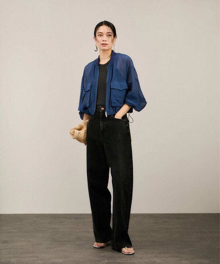 SALON adam et rope'「[25SS]シアークロップドブルゾン 3 / シアーカーディガン」|ブルゾン・スタジャン|