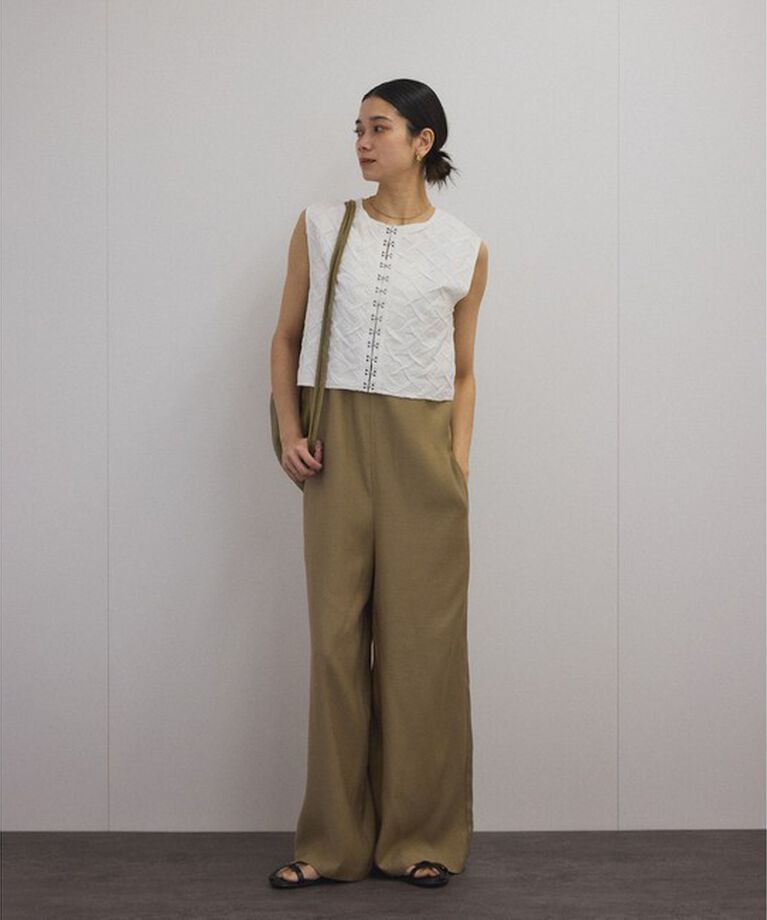 SALON adam et rope'「【WEB限定】ハンドスモッキングジレ / ベスト」|ベスト・ジレ|