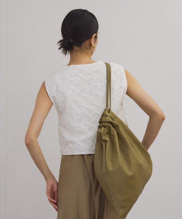 SALON adam et rope'「【WEB限定】ハンドスモッキングジレ / ベスト」|ベスト・ジレ|