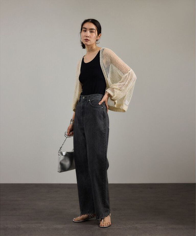 SALON adam et rope'「ギマコットンスパンコールカーディガン」|カーディガン|