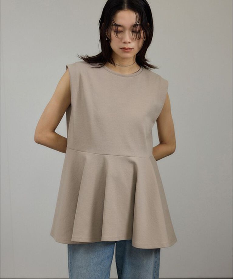 SALON adam et rope'「【WEB限定】ショルダータックペプラムプルオーバー」|Tシャツ・カットソー|