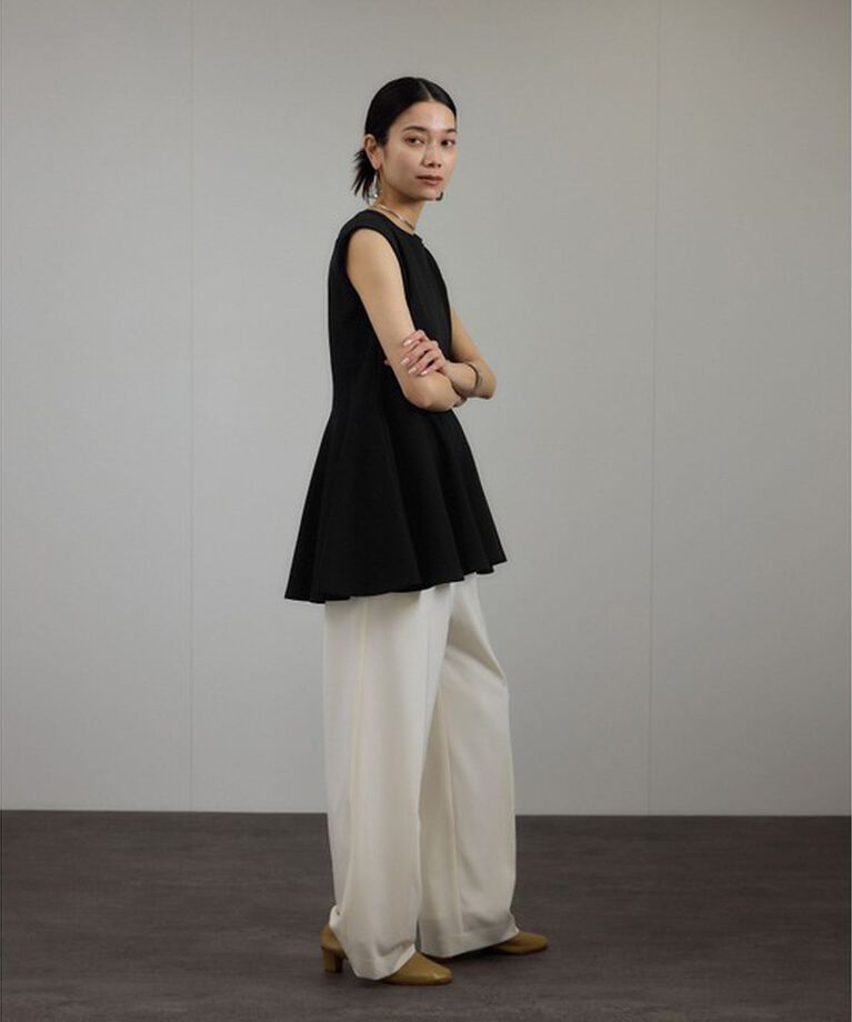 SALON adam et rope'「【WEB限定】ショルダータックペプラムプルオーバー」|Tシャツ・カットソー|