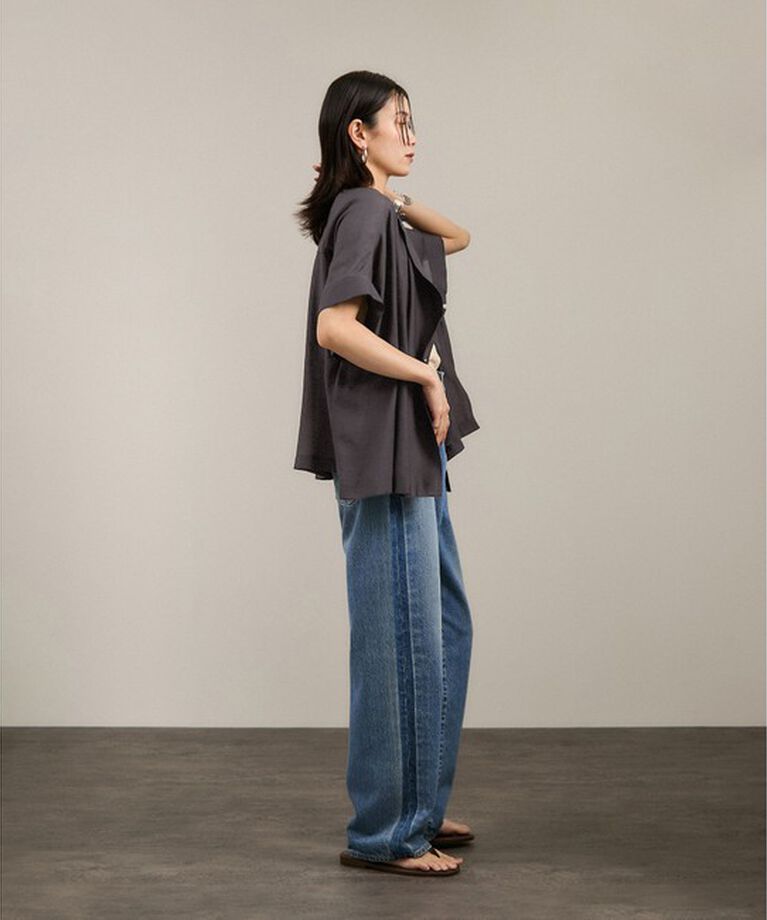 SALON adam et rope'「【WEB限定】シアーエアリージャケットライクブラウス」|シャツ・ブラウス|