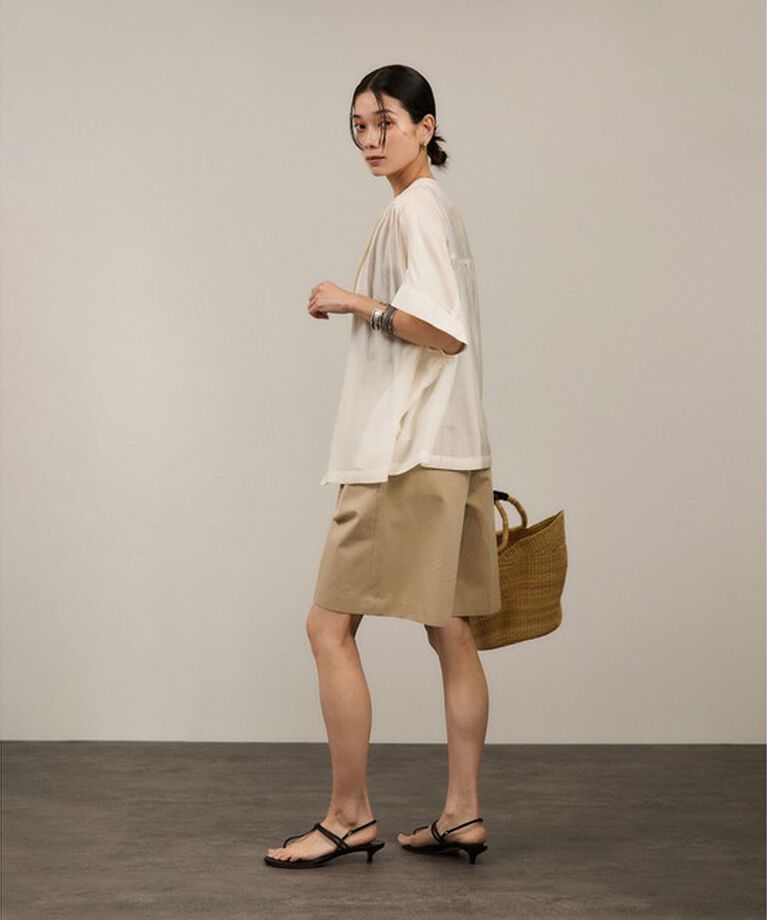 SALON adam et rope'「【WEB限定】シアーエアリージャケットライクブラウス」|シャツ・ブラウス|