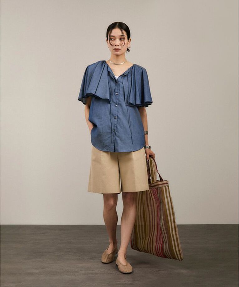 SALON adam et rope'「【Diminutivo（ディミヌティーボ）】メッシュトートバッグ ストライプ大」|トートバッグ|