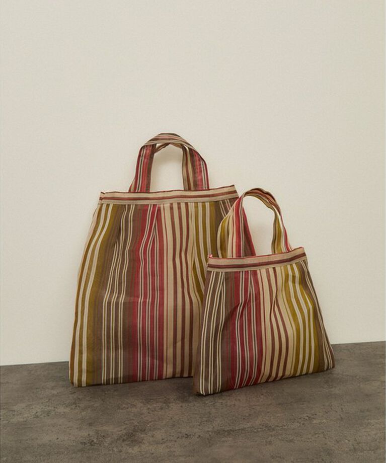 SALON adam et rope'「【Diminutivo（ディミヌティーボ）】メッシュトートバッグ ストライプ大」|トートバッグ|