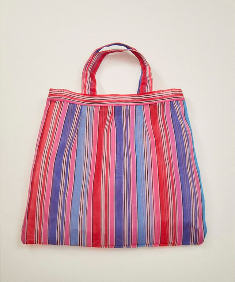 SALON adam et rope'「【Diminutivo（ディミヌティーボ）】メッシュトートバッグ ストライプ大」|トートバッグ|