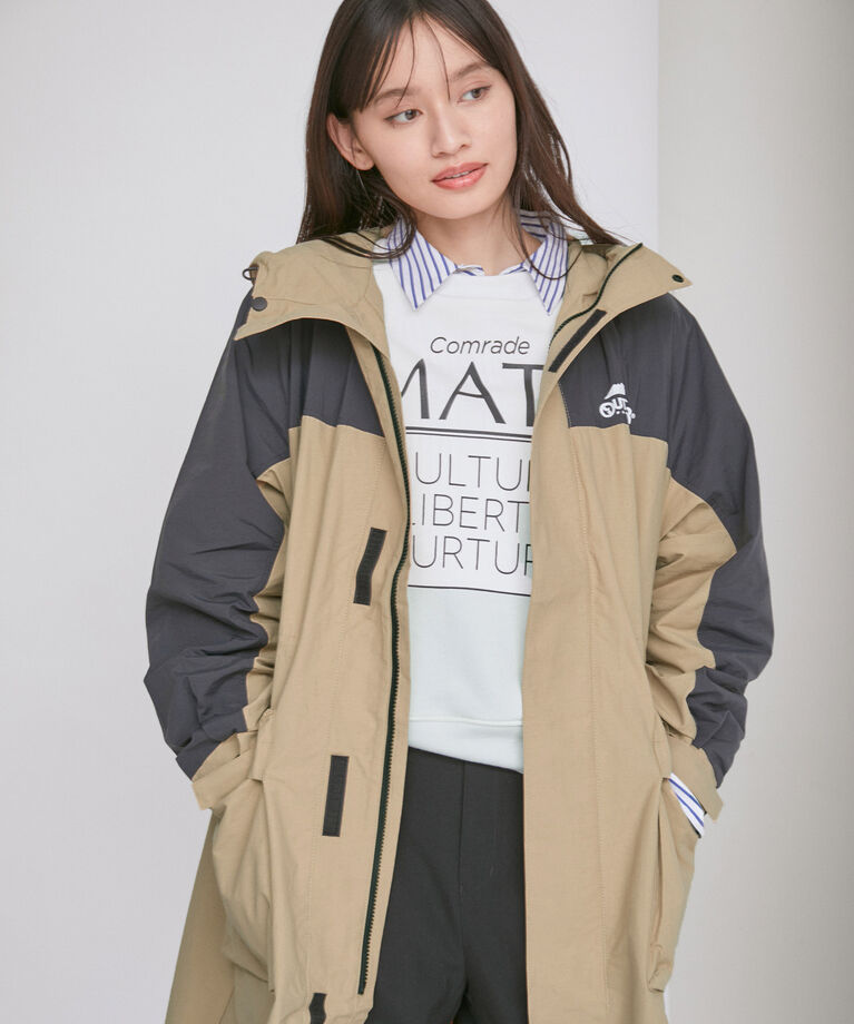 VIS「【OUTDOOR PRODUCTSコラボ】【洗濯可・撥水加工】オーバーサイズロングマウンテンパーカー」|アウトドア|