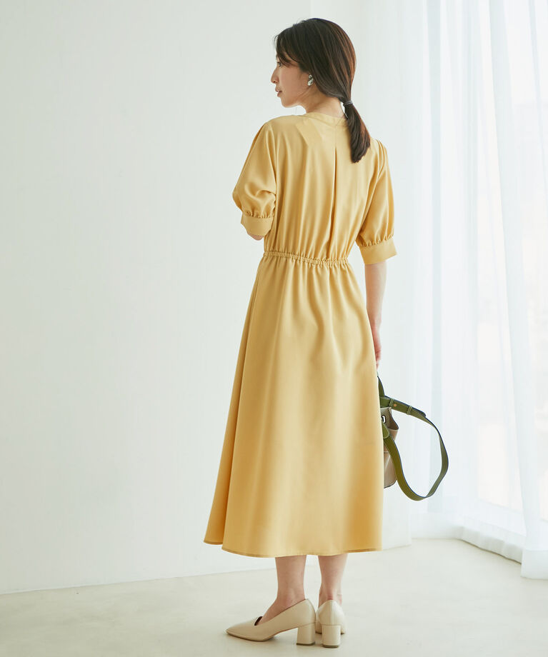 VIS「【EASY CARE】フロントタック5分袖ワンピース」|ワンピース|