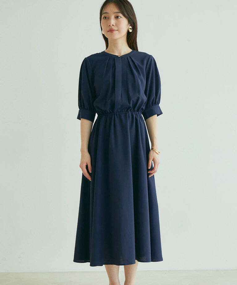 VIS「【EASY CARE】フロントタック5分袖ワンピース」|ワンピース|