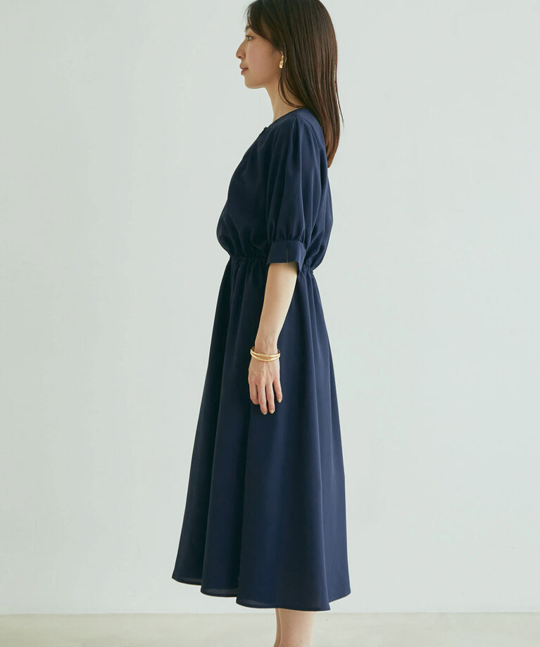 VIS「【EASY CARE】フロントタック5分袖ワンピース」|ワンピース|