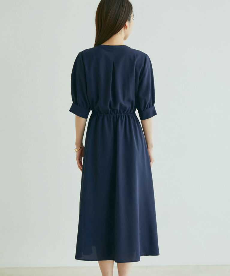 VIS「【EASY CARE】フロントタック5分袖ワンピース」|ワンピース|