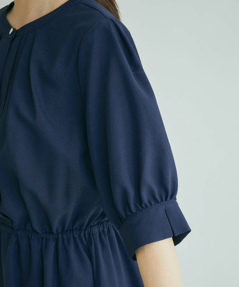 VIS「【EASY CARE】フロントタック5分袖ワンピース」|ワンピース|