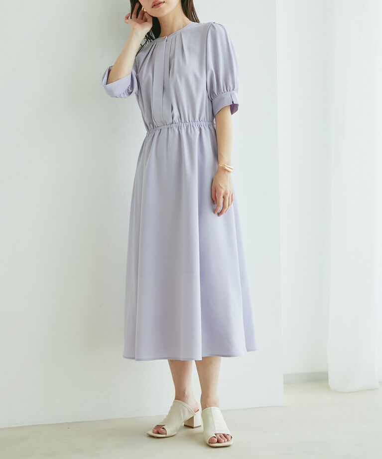 VIS「【EASY CARE】フロントタック5分袖ワンピース」|ワンピース|
