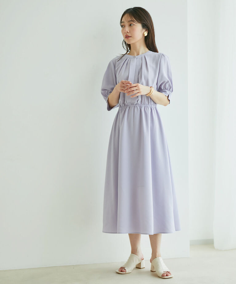 VIS「【EASY CARE】フロントタック5分袖ワンピース」|ワンピース|