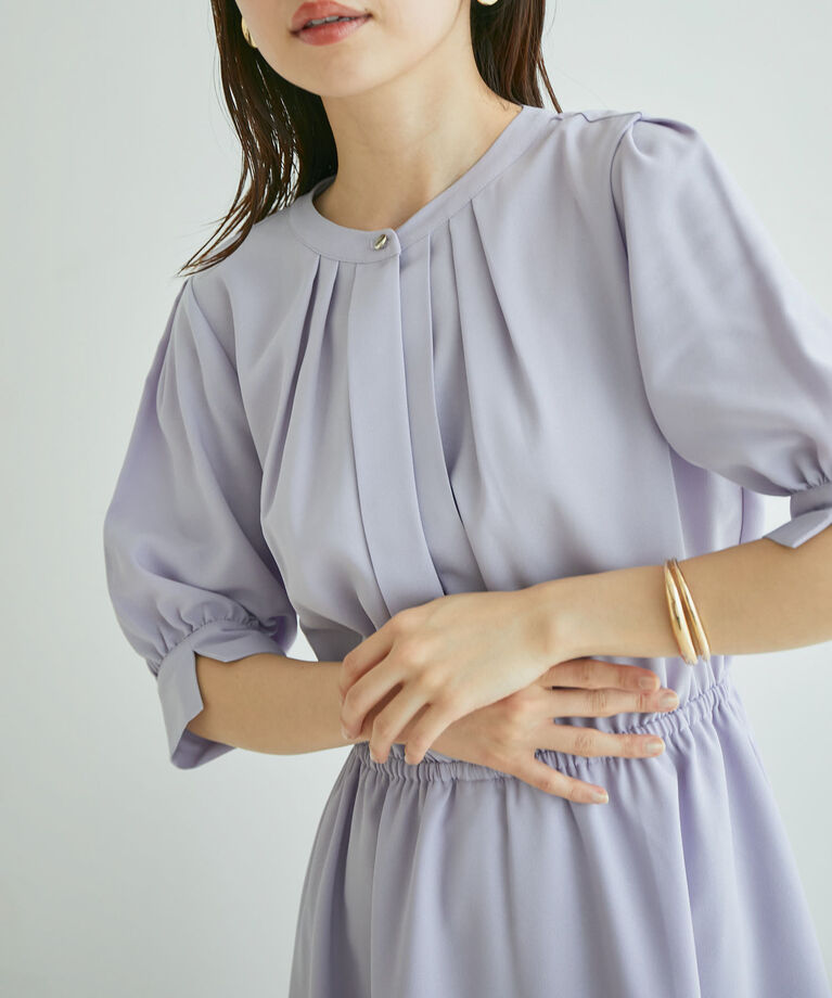 VIS「【EASY CARE】フロントタック5分袖ワンピース」|ワンピース|