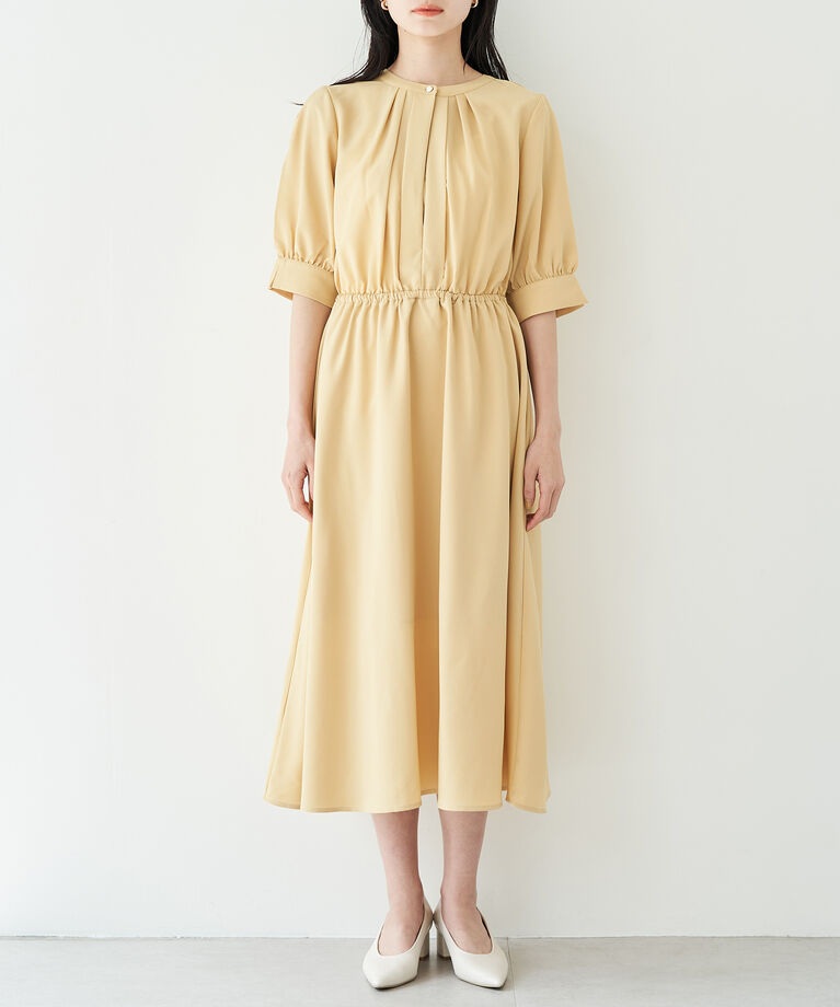 VIS「【EASY CARE】フロントタック5分袖ワンピース」|ワンピース|