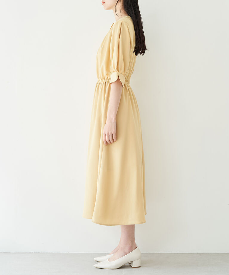 VIS「【EASY CARE】フロントタック5分袖ワンピース」|ワンピース|
