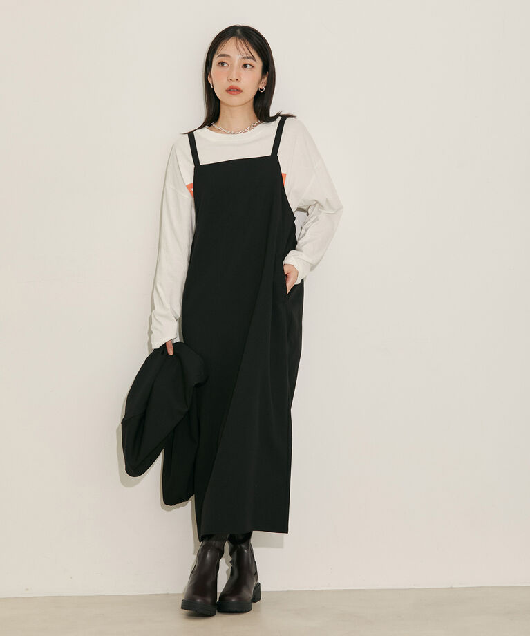 vis-a-vis「【WEB限定】【マルチWAY】キャミワンピース＆ブルゾンセット」|ワンピース|