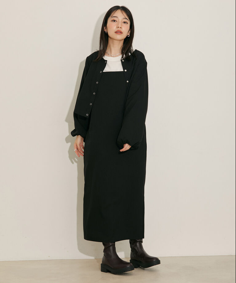 vis-a-vis「【WEB限定】【マルチWAY】キャミワンピース＆ブルゾンセット」|ワンピース|