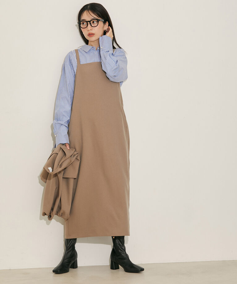 vis-a-vis「【WEB限定】【マルチWAY】キャミワンピース＆ブルゾンセット」|ワンピース|